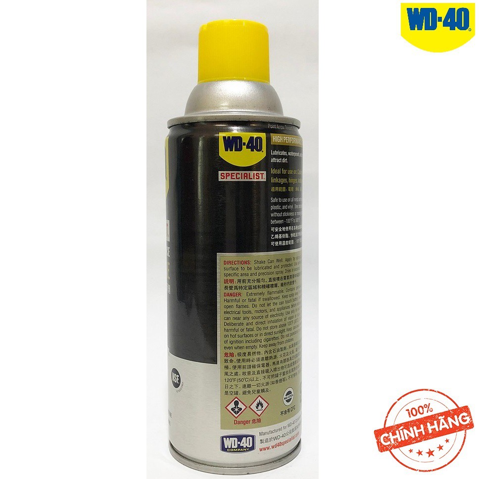 [ LÊN DÙNG] Chai Chất Bôi trơn Silicon, tác dụng cao WD-40 Specialist High Performance Silicone Lubricant (360ml)