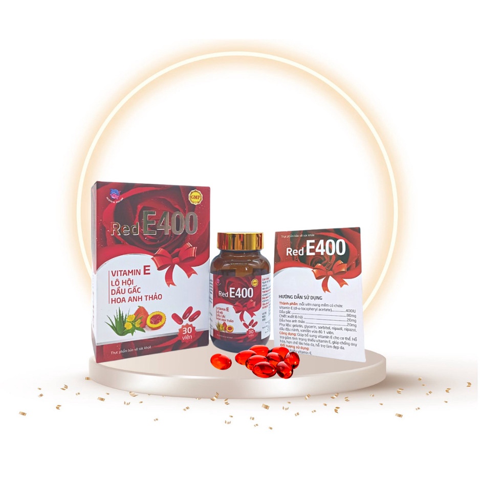 Làn da tươi trẻ và rạng rỡ với Viên uống Vitamin E đỏ hỗn hợp