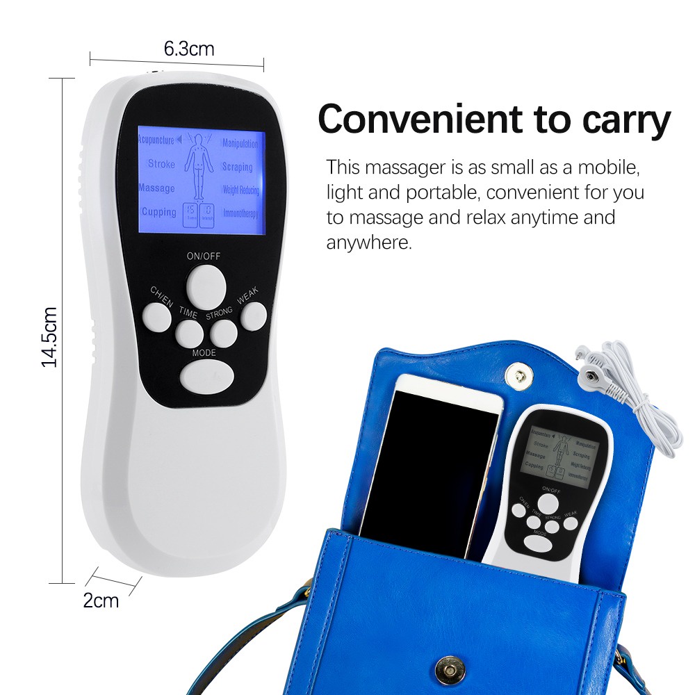 Máy Mát Xa Xung Điện Tử Mini 8 Chế Độ