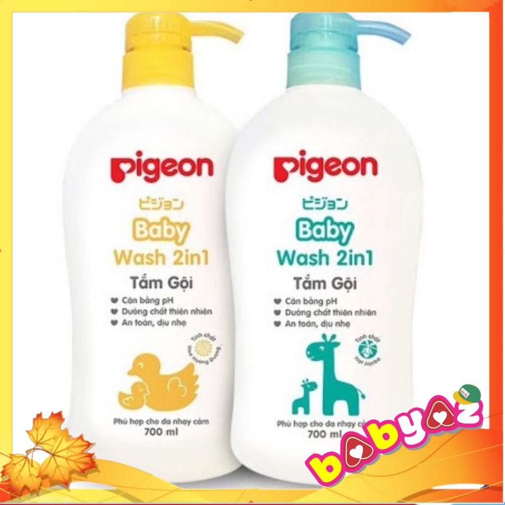 Sữa Tắm Gội Pigeon 700ml Sữa Tắm Toàn Thân Cho Bé Sơ Sinh 2in1 Trẻ Em Chai Vòi 700ml