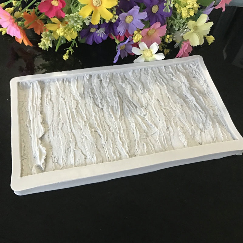 Khuôn Silicone Làm Bánh / Xà Phòng / Kẹo Mềm Họa Tiết Vân Gỗ Độc Đáo DIY