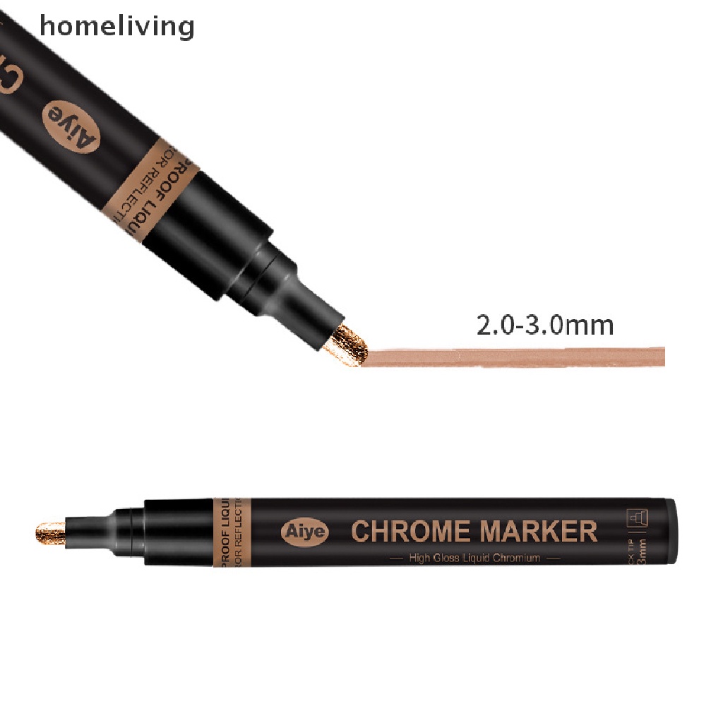 Bút Kí Tên Bằng Kim Loại Mạ Chrome Tráng Gương Màu Bạc DIY