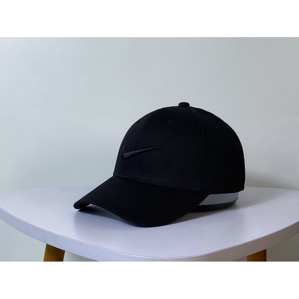 Nón kết, mũ lưỡi trai nam nữ HÀNG HIỆU FULL LOGO ĐEN vải Kaki xịn form chuẩn