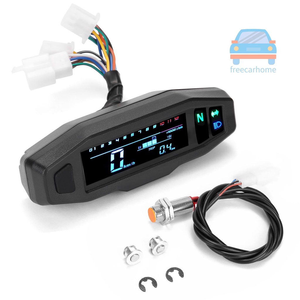Đồng hồ đo tốc độ nhỏ nhắn với màn hình LCD rõ ràng chuyên nghiệp dành cho xe máy