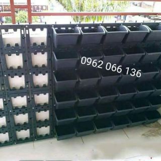 Combo 5 Chậu treo tường đứng màu đen