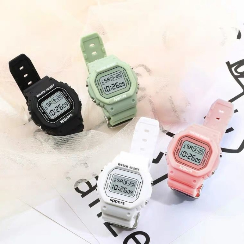 Fashion Simple Sport Watches Korean INS LED Jam Tangan Perempuan Waterproof Electronic Watch With Alarm And Calendar