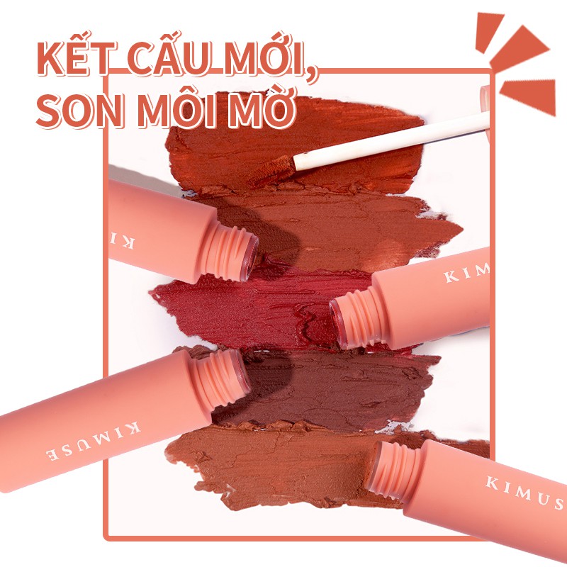 Son lì mịn KIMUSE 20g dưỡng ẩm lâu trôi không thấm nước