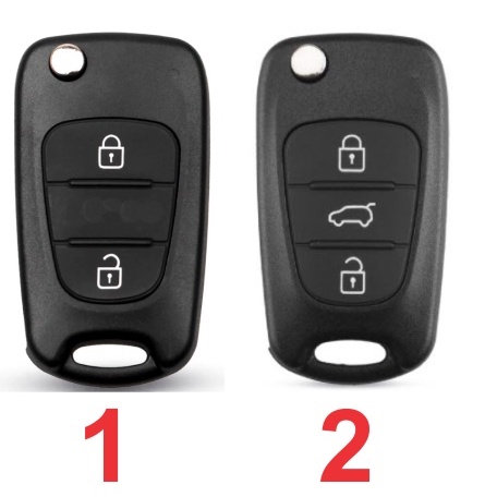 Bao da bọc ốp chìa khoá xe ô tô KIA Carens, KIA Morning chìa gập 2 3 nút bấm da bò nhiều màu khâu thủ công KIA1,2