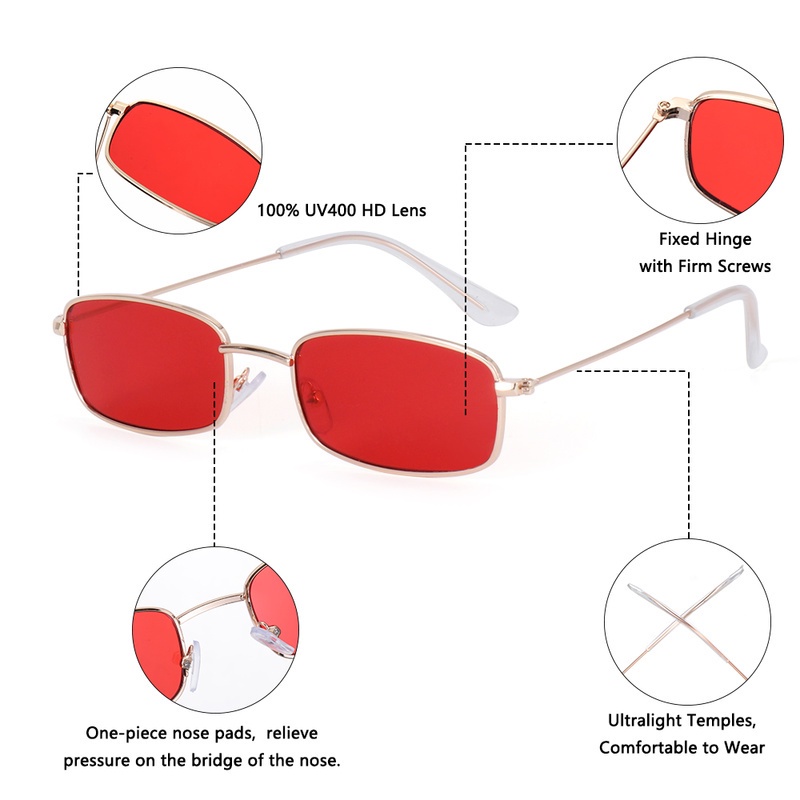 Kính Mát Gọng Oval Kim Loại Nhiều Màu Sắc Thời Trang