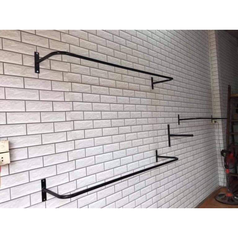 giá treo quần áo,khung treo quần áo chữ U bắn tường, khung U đen, kích thước 1m, 1,2m, 1,5m sơn tĩnh điện,kèm vít,tắc tê