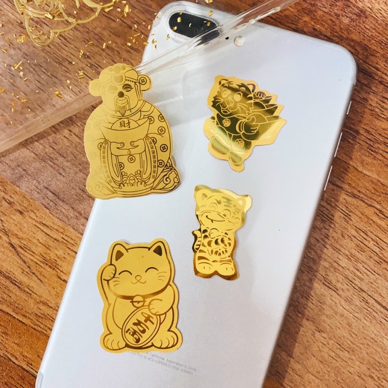Miếng Dán Hình Mèo May Mắn / Hổ Vàng Nh M Tốt Nghiệp / He fidget Communication Fortune good luck