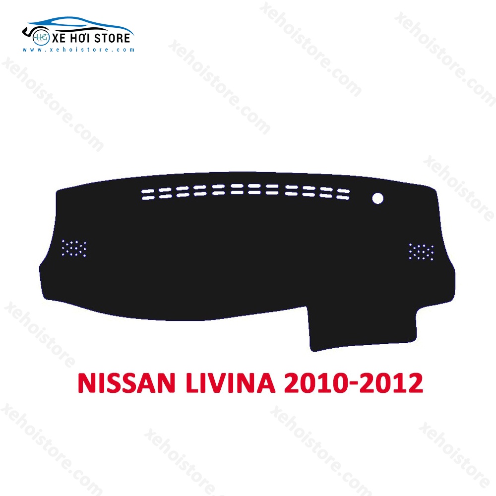 Thảm Taplo cao cấp xe Nissan Livina 2010-2012 chất liệu nhung, da carbon, da vân gỗ
