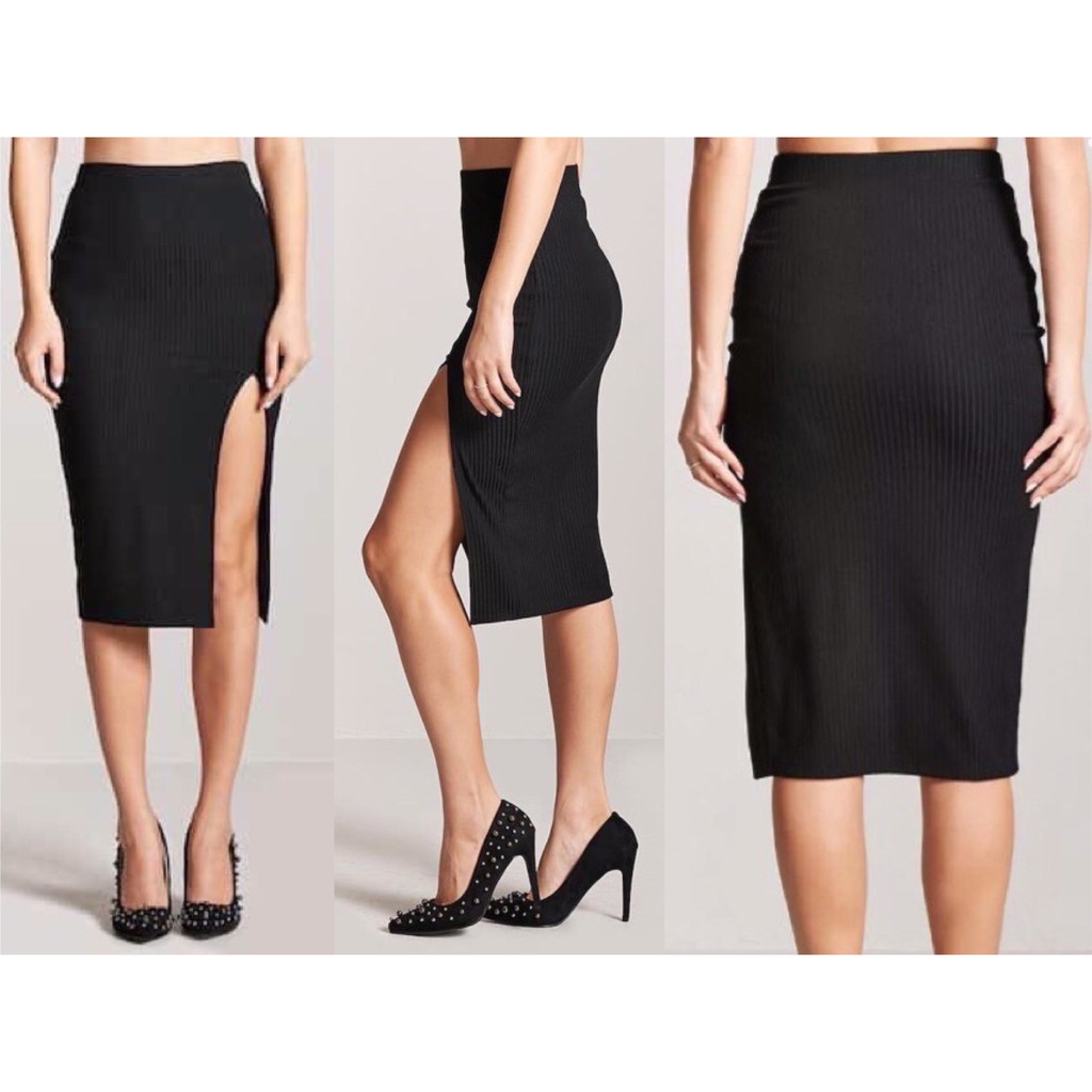 [FREESHIP-HÀNG CHUẨN XỊN] CHÂN VÁY THUN GÂN xẻ đùi F21 | BigBuy360 - bigbuy360.vn