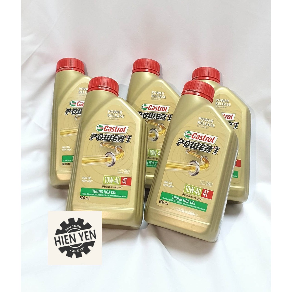 Dầu nhớt xe số cao cấp CASTROL POWER1 4T 10W-40 API SN & JASO MA2 0.8L