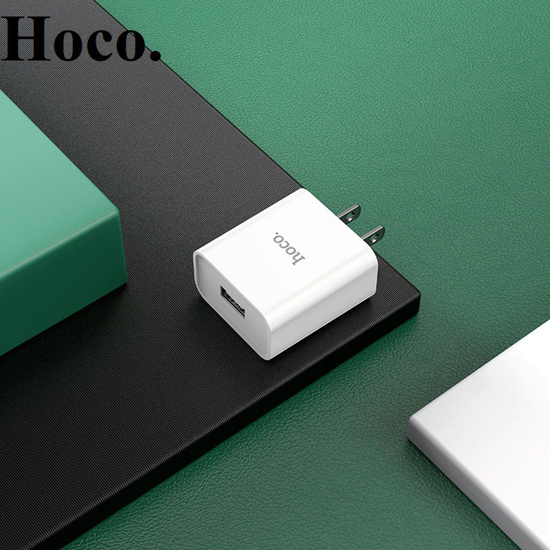 Củ sạc nhanh CHÍNH HÃNG Hoco C81 Tự Ngắt Thông Minh Khi Đầy Pin 1 Cổng USB 2.4A