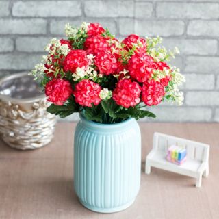 CHÙM CẨM TÚ CẦU LỤA MINI 5 HOA NGUYÊN LIỆU CẮM HOA TRANG TRÍ