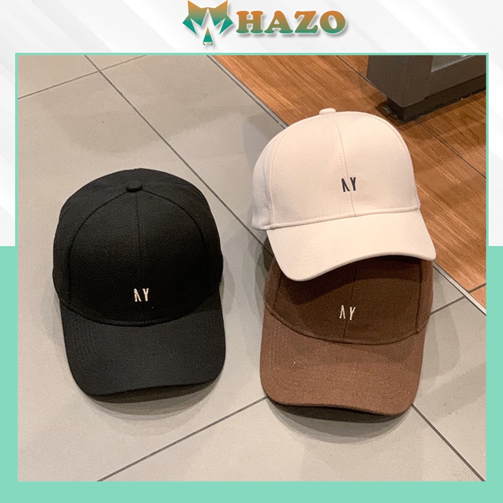 Mũ Lưỡi Trai Nón Kết Nhung Cao Cấp Thêu Ay 452 Phong Cách Ulzzang Form Unisex Nam Nữ - Hazo