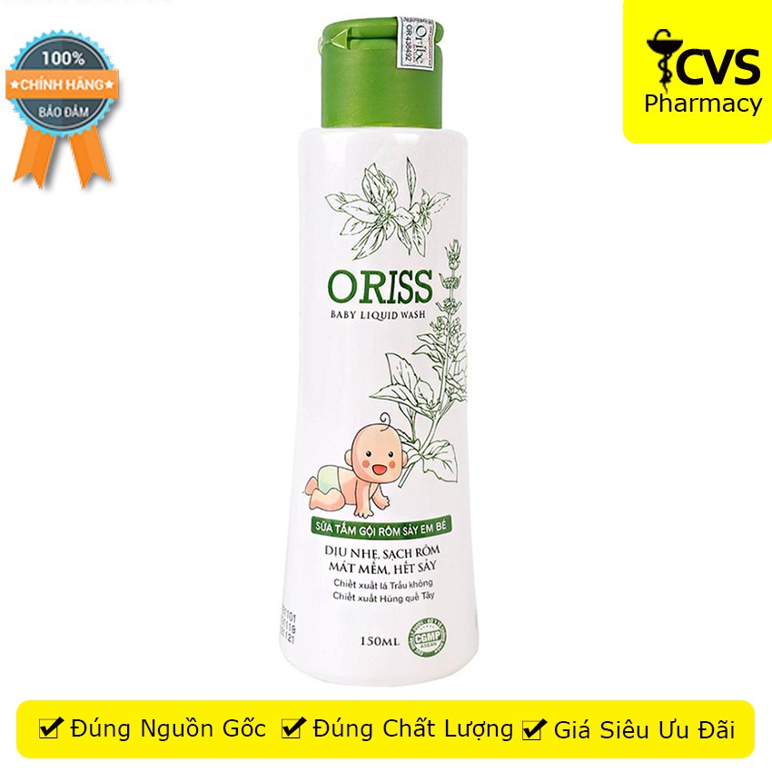 Oriss Baby Liquid Wash - Sữa tắm gội rôm sẩy em bé , Sữa tắm cho trẻ - cvspharmacy