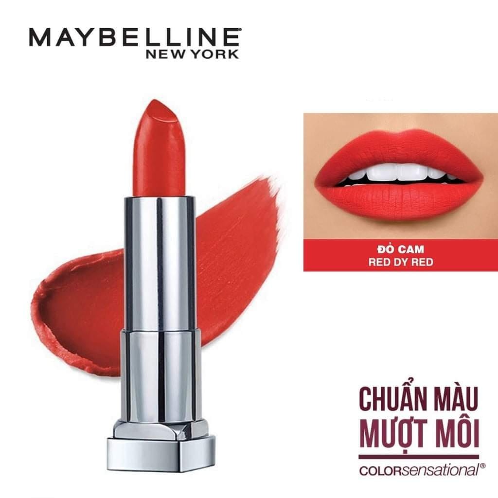 (Hsd 04/2022) SON LÌ SIÊU MỊN, SIÊU NHẸ DƯỠNG MÔI MAYBELLINE NEW YORK COLOR SENSATIONAL THE POWDER MATTE 3,9g