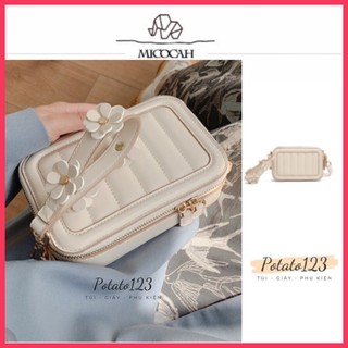 Túi xách Micocah mẫu hộp nhỏ kèm bông hoa siêu xinhhh MCC523