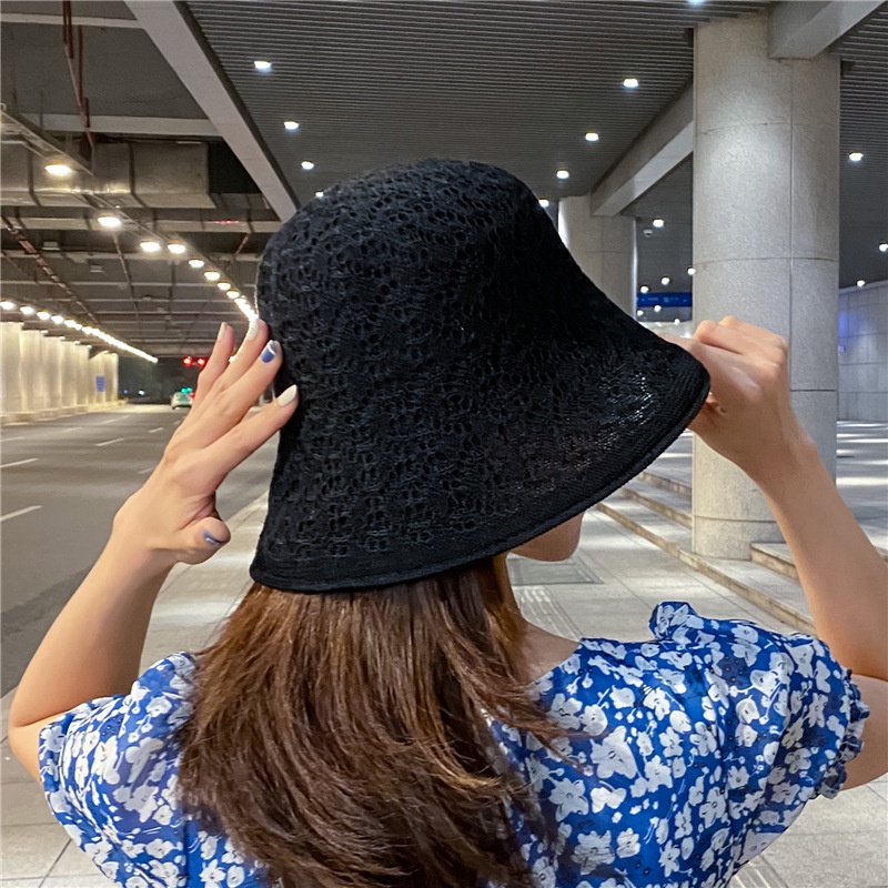 Nón Vành 2 Mặt Ren Thêu Hoa Vân Lượn Sóng Xinh Xắn