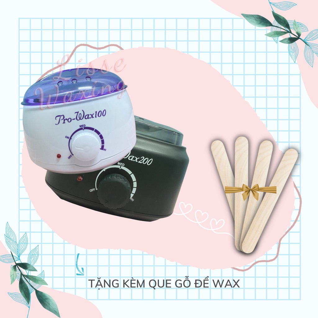 Nồi nấu sáp wax lông chuyên dụng Prowax 100 Loại 1- triệt lông bằng sáp hạt đậu nóng Hard Wax Beans