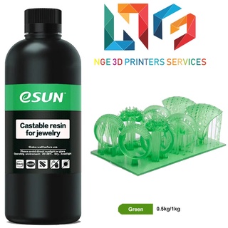Nhựa resin đúc nữ trang ESUN Castable resin for Jewelry màu Green 1kg/Chai Vỏ Nhựa