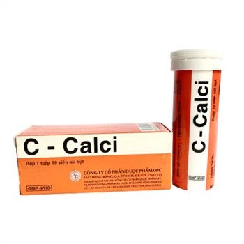 [Chính hãng] Chính Hãng Viên Sủi Vitatmin C 1000 mg C-Calci (ống 10 viên dạng sủi)  Date mới