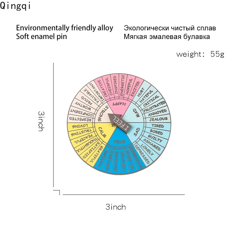 Ghim cài áo Miss Zoe tráng men in chữ I Feel Big Emotion vui nhộn sáng tạo thích hợp làm quà tặng cho bạn bè