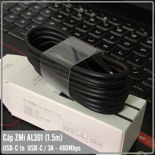 FREESHIP ĐƠN 99K_Cáp ZMI Type-C 2 đầu USB-C dài 1m5 - AL301