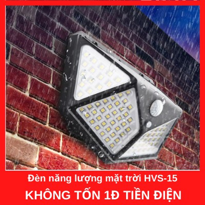 Đèn cảm biến năng lượng mặt trời 100 Led siêu sáng chống nước HVS15