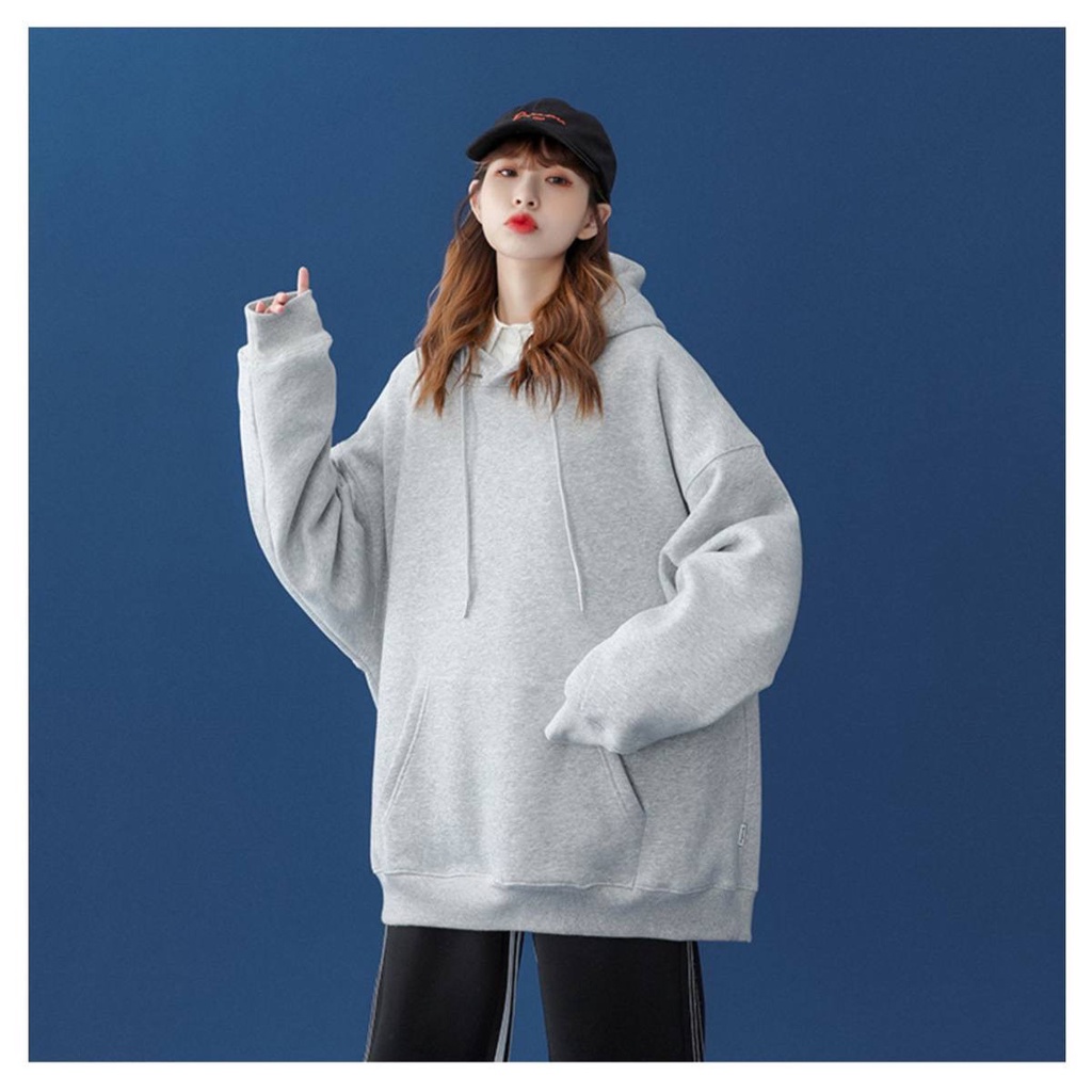 Áo hoodie trơn 8 màu - Áo hoodie from rộng unisex | BigBuy360 - bigbuy360.vn