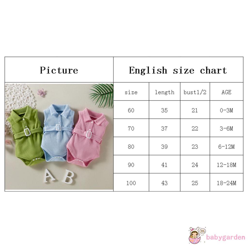 Bộ Áo Liền Quần Không Tay Cài Khuy Màu Trơn Thời Trang Mùa Hè Cho Bé Gái 0-24 Tháng Tuổi