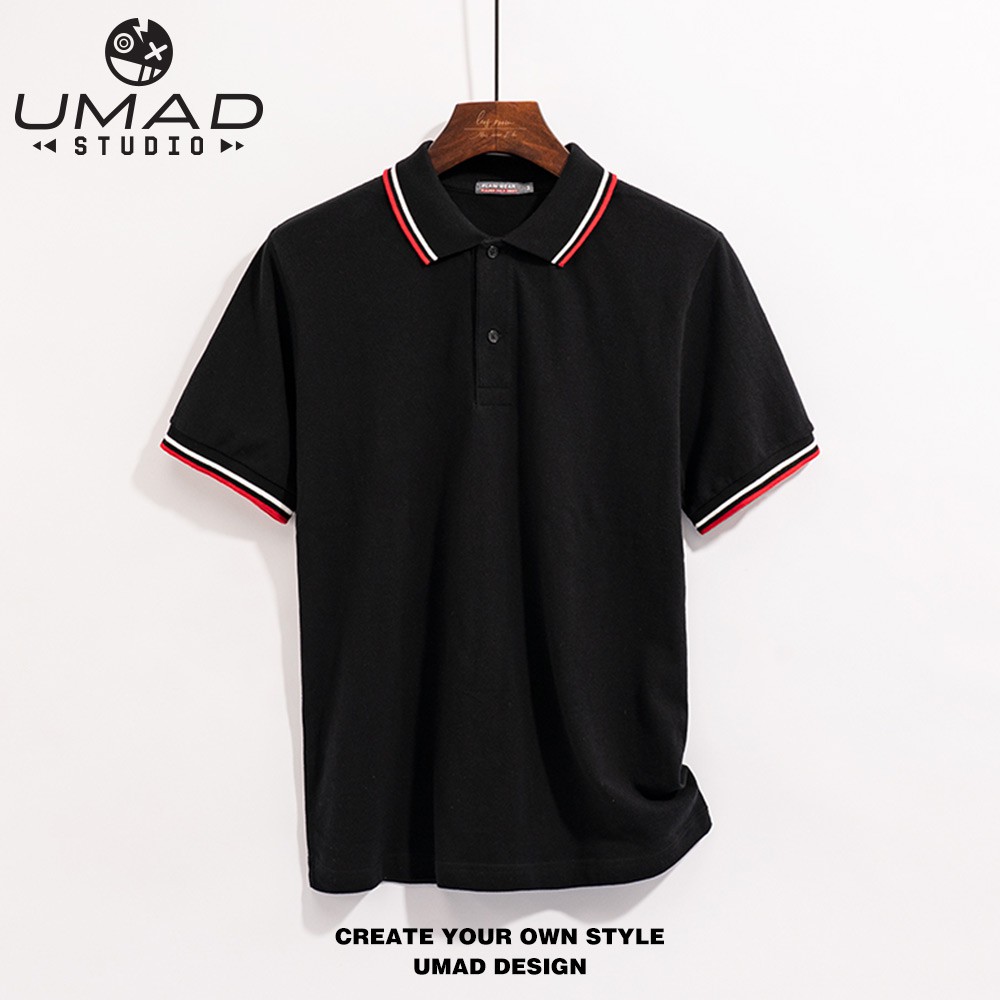 Áo thun Polo UMAD unisex basic phối sọc v.1 nhiều màu nam nữ cổ bẻ vải cá sấu poly thái có big size | BigBuy360 - bigbuy360.vn