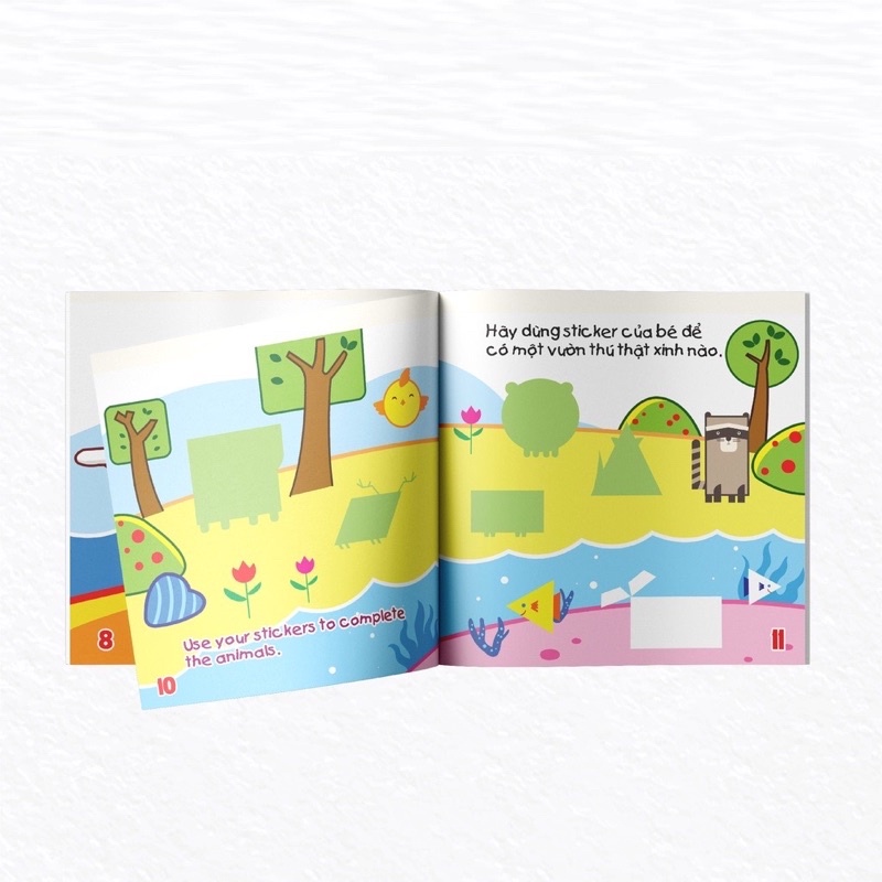 Sách - Combo 3 cuốn bóc dán Thông Minh Cho Bé - Phát Triển Khả Năng Sáng Tạo - My First Sticker Book ( Bộ 3 cuốn )