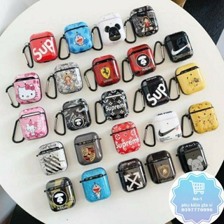 Vỏ bao airpod 1 2 Pro - Case airpods IMD Sup - Kaws- Ferrari - One piece - Kitty cute ( tặng kèm móc)
