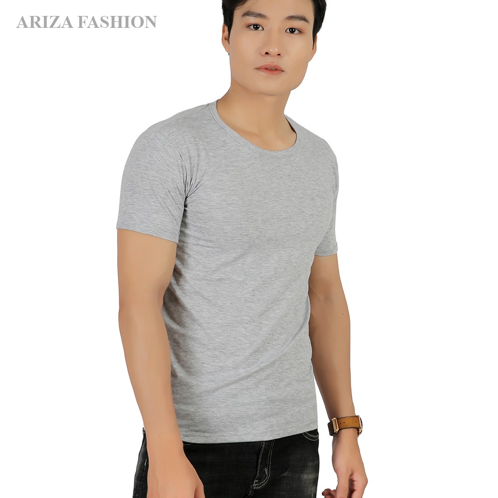 Áo thun nam cộc tay Ariza chất vải cotton thấm hút mồ hôi tốt A01