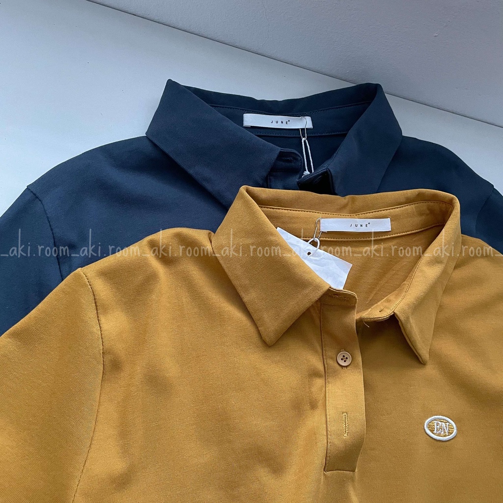 Áo polo dáng ngắn chất thun mịn trơn