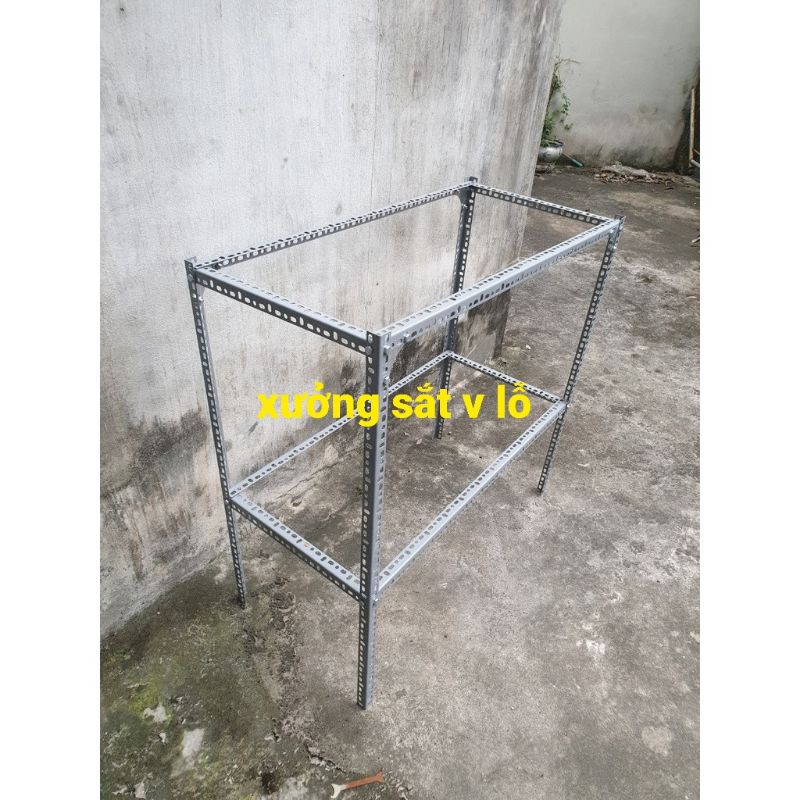 KỆ SẮT đa năng trồng rau 2 tầng dùng cho 2 khay loại 65.67.68X43cm