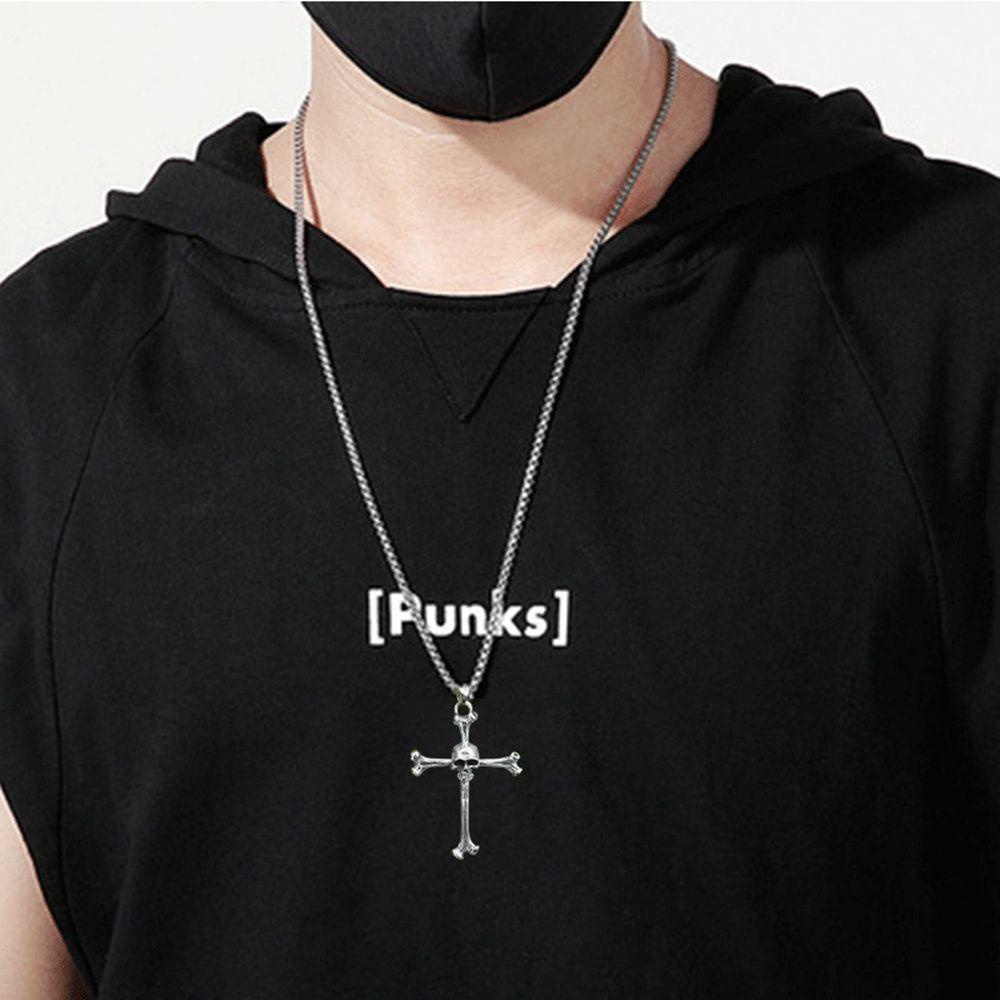 Vòng cổ Mặt Hình Đầu Lâu Phong Cách Hip hop Cho Nam 2Lip