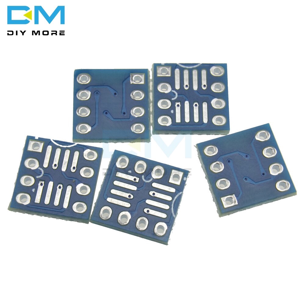Set 10 Bảng Mạch Chuyển Đổi SOP8 SO8 SOIC8 Sang DIP8 7.62mm Pin Pitch 2.54mm Mới