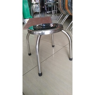 (Q9HCM) - Ghế Đẩu - Ghế INOX Mặt Trơn Cao 30 cm - Mã:GĐ04I - tr1 -