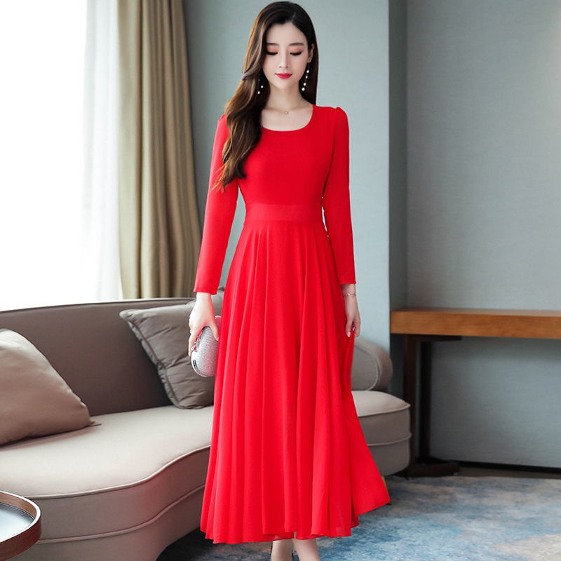 (HÀNG SẴN) Váy voan hoa dáng xòe dài cổ V tay phồng thắt eo nhẹ nhàng ngọt ngào mùa hè vintage MỚI 2021)UIVCF