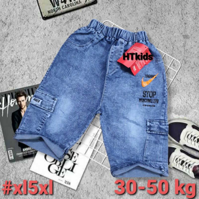 Quần Bò Bé Trai Size Đại 40-50kg Vải Co Giãn ơn