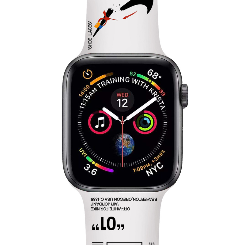 Dây silicon in họa tiết 38mm 40mm 42mm 44mm thích hợp cho đồng hồ thông minh Iwatch Series 6 Se 2 1