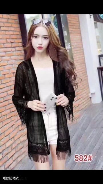 Áo Kimono đi biển tua rua