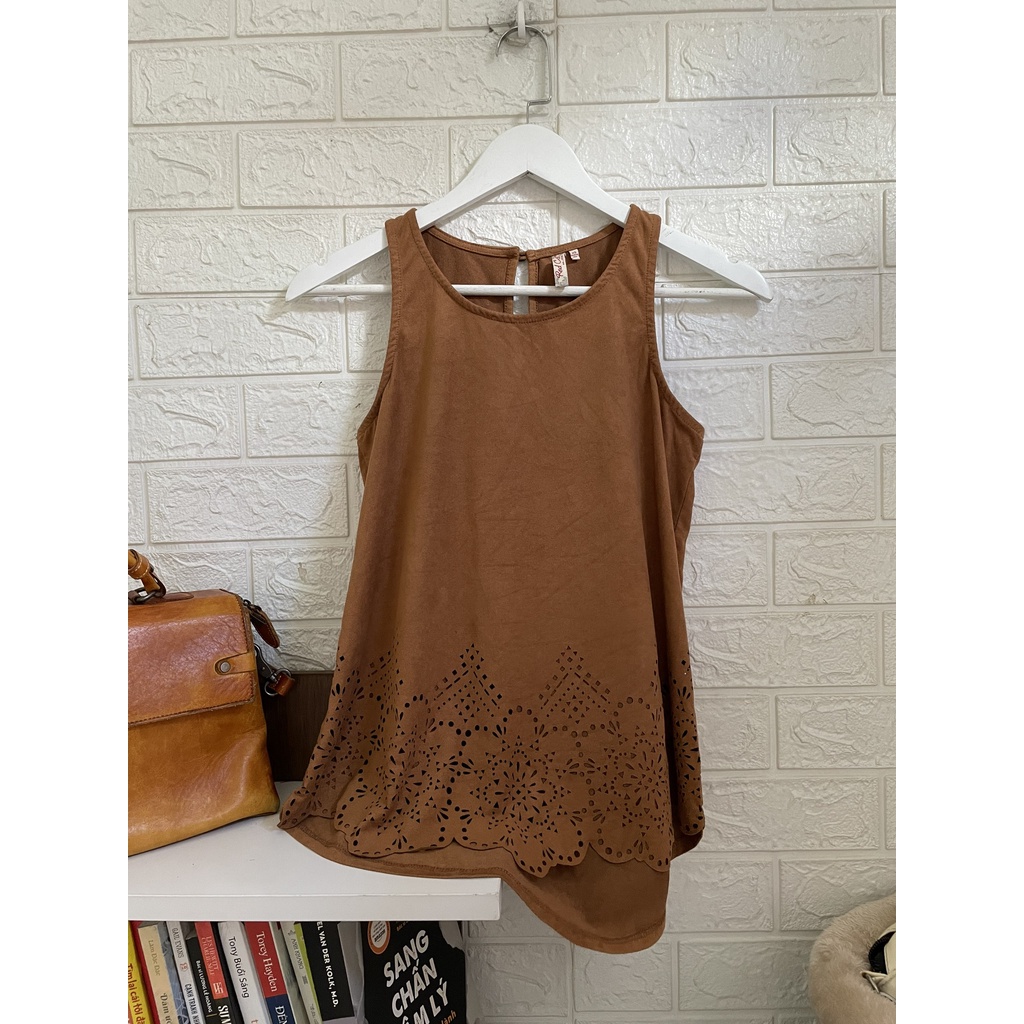 Áo sát nách da lộn