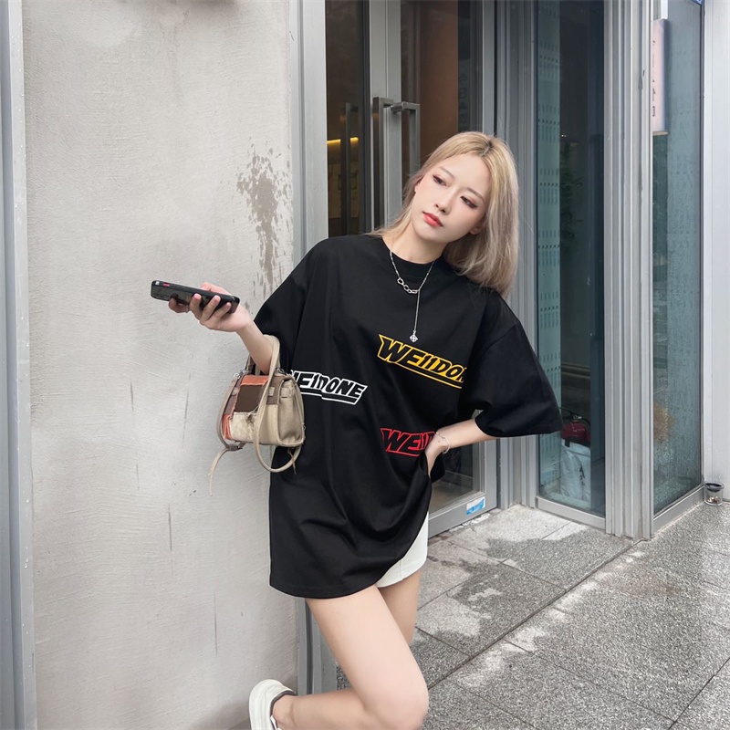 NRVP Áo Thun Cotton Tay Ngắn Cổ Tròn Màu Trơn Thời Trang Dành Cho Nữ