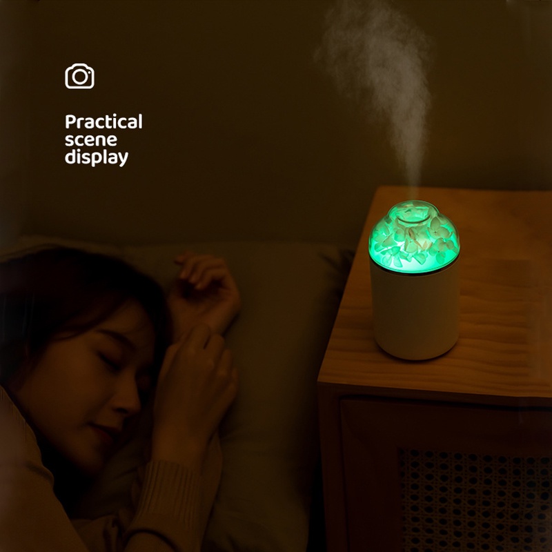Máy phun sương tạo ẩm không khí Fnelse 280ml tích hợp đèn led hình bông hoa chất lượng cao
