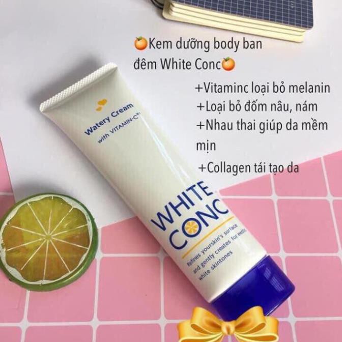 [Hàng Nhật] Kem Dưỡng Trắng Trị Thâm Body White Conc Watery Cream 90g Gel Dưỡng Trắng Ban Ngày White Conic